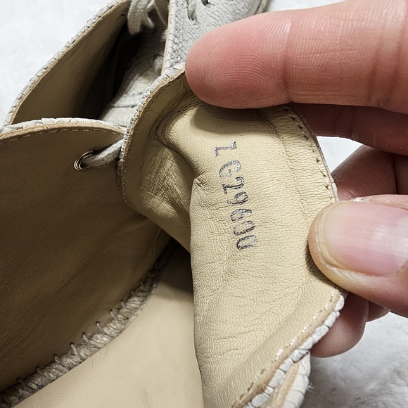 Crackled Calfskin High Top Espadrilles  w/ shoelaces, US 9 made in Spain, - Picture 16 of 16